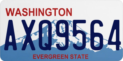 WA license plate AXQ9564