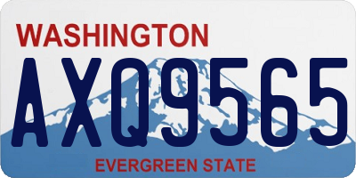 WA license plate AXQ9565