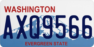 WA license plate AXQ9566