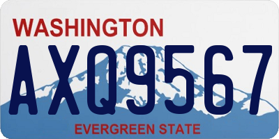 WA license plate AXQ9567