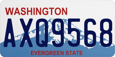 WA license plate AXQ9568