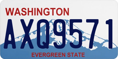 WA license plate AXQ9571