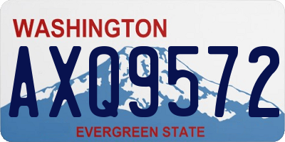 WA license plate AXQ9572