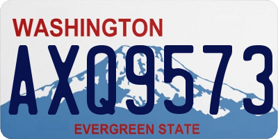 WA license plate AXQ9573