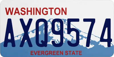 WA license plate AXQ9574