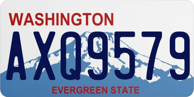 WA license plate AXQ9579