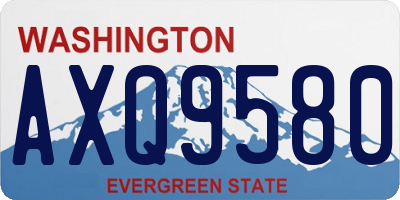 WA license plate AXQ9580