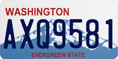 WA license plate AXQ9581