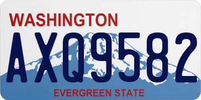 WA license plate AXQ9582