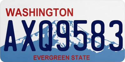 WA license plate AXQ9583