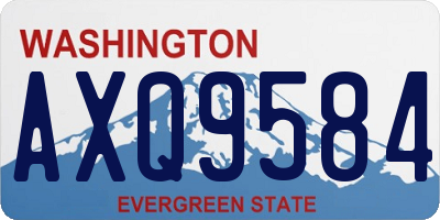 WA license plate AXQ9584
