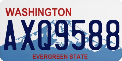 WA license plate AXQ9588