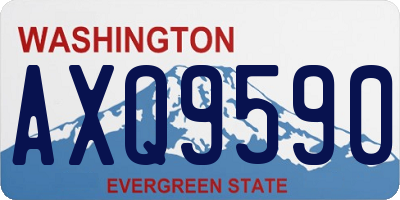 WA license plate AXQ9590