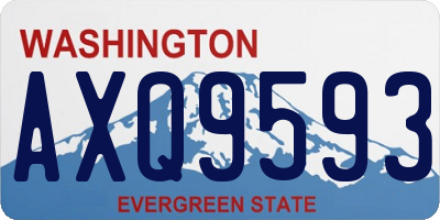 WA license plate AXQ9593
