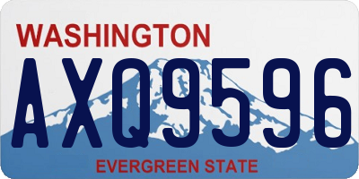 WA license plate AXQ9596