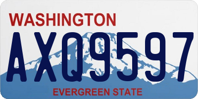 WA license plate AXQ9597
