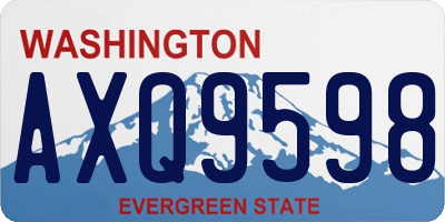 WA license plate AXQ9598