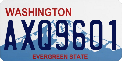 WA license plate AXQ9601