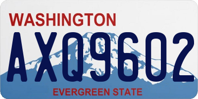 WA license plate AXQ9602