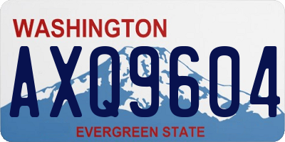 WA license plate AXQ9604