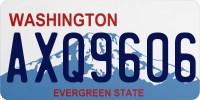 WA license plate AXQ9606