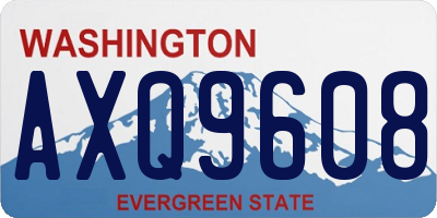 WA license plate AXQ9608