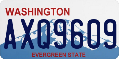 WA license plate AXQ9609