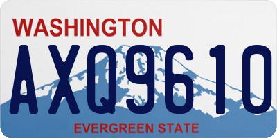 WA license plate AXQ9610