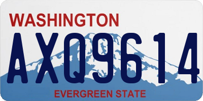 WA license plate AXQ9614
