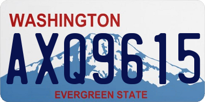 WA license plate AXQ9615