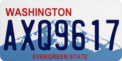 WA license plate AXQ9617