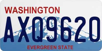 WA license plate AXQ9620
