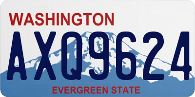 WA license plate AXQ9624
