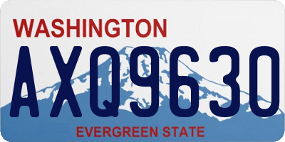WA license plate AXQ9630