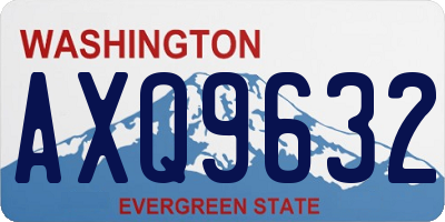 WA license plate AXQ9632