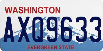 WA license plate AXQ9633