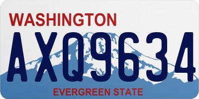 WA license plate AXQ9634