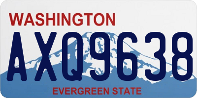 WA license plate AXQ9638