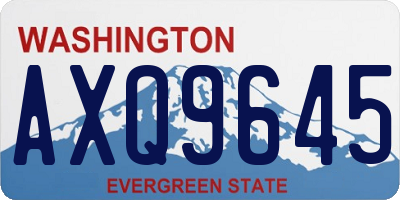 WA license plate AXQ9645
