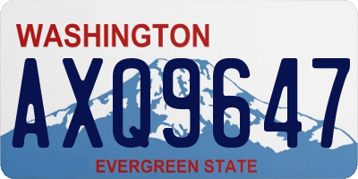 WA license plate AXQ9647