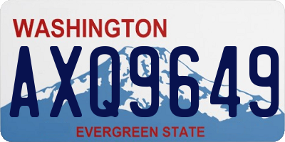WA license plate AXQ9649