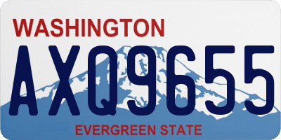 WA license plate AXQ9655