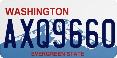 WA license plate AXQ9660
