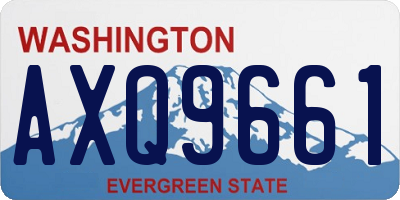 WA license plate AXQ9661