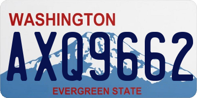 WA license plate AXQ9662