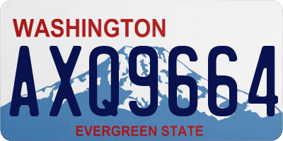 WA license plate AXQ9664
