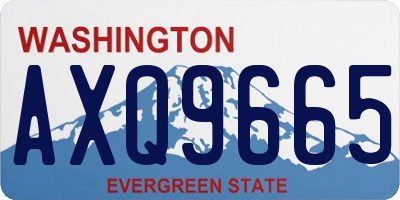 WA license plate AXQ9665