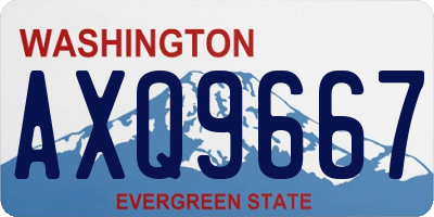 WA license plate AXQ9667