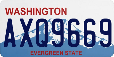 WA license plate AXQ9669