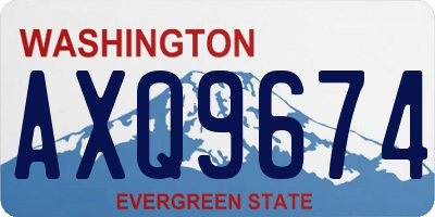 WA license plate AXQ9674